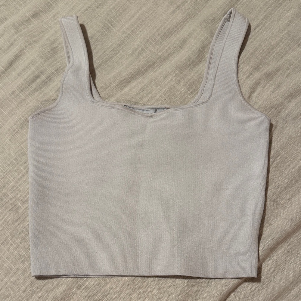 Zara Light Gray Crop Top